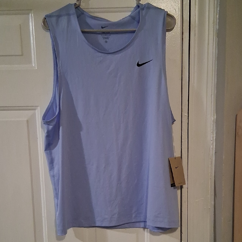 Nike Men's Light Blue Tank Top